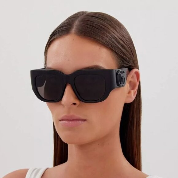 NEW Gucci GG1545S-001-53 Shiny Black Sunglasses main image 5